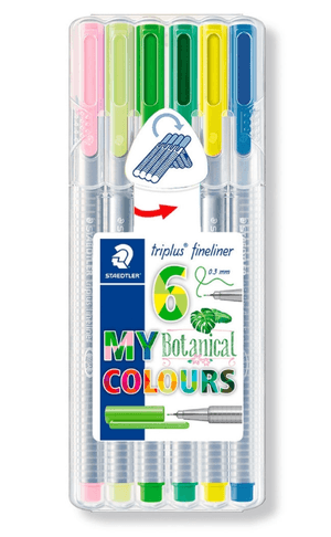 Fineliner x 6 Botanical Staedtler Design Journey