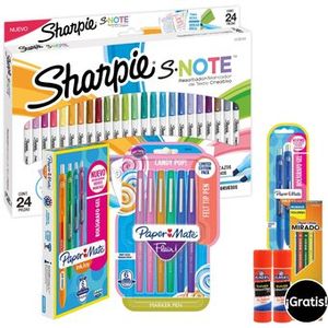 Pack Resalta Y Crea Con Sharpie Y Paper Mate + Regalo