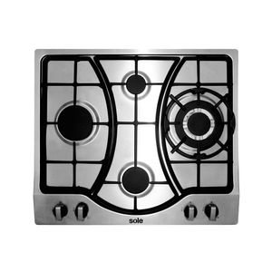 Cocina encimera acero inoxidable SOLCO037 4 hornillas