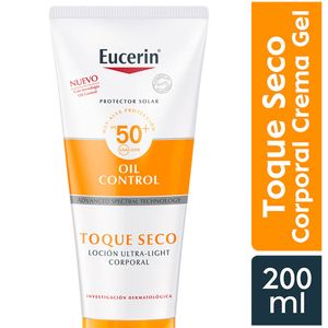 Protector Solar Corporal Eucerin Crema-Gel Toque Seco FPS 50+ - Tubo 200 ML