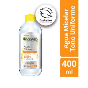 Agua Micelar Garnier Skin Active Express Aclara Tono Uniforme - Frasco 400 ML