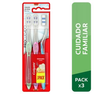 Cepillo Dental Colgate Pro Cuidado Suave - Pack 3 UN