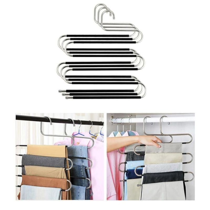 Juego de 3 Percheros con Silicona para Pantalones Corbatas Real Plaza