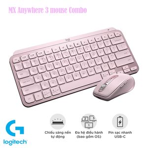 Kit Teclado MX Keys Mini iluminado +Mouse  MX Anywhere 3