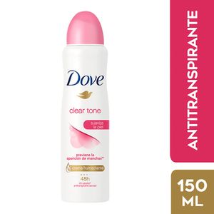 Desodorante Spray 48 horas Dove Clear Tone con Crema Humectante - Frasco 150 ML