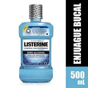 Enjuague Bucal Listerine Control Sarro Zero Alcohol - Frasco 500 ML