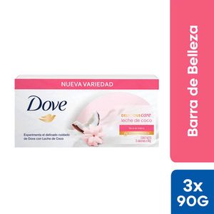 Jabón Dove Delicious care con Leche de Coco - Pack 3 UN