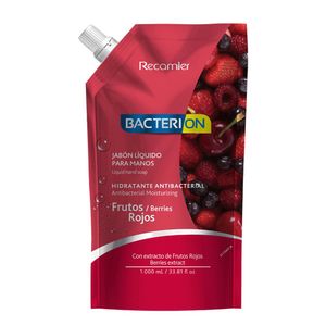 Jabón Líquido Bacterion Frutos Rojos - Doypack 1000 ML