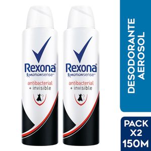 Pack Rexona Desodorante Spray Antibacterial Invisible Women - Pack 2 UN