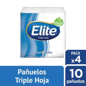 Pañuelos Triple Hoja Elite Aloe Vera - Pack 4 UN
