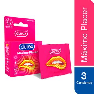 Preservativos Durex Máximo Placer - Caja 3 UN