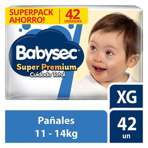 Pañal Babysec Super Premium Talla XG - Paquete 42 UN