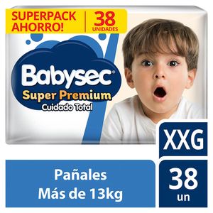 Pañales Babysec Super Premium Talla XXG - Paquete 38 UN