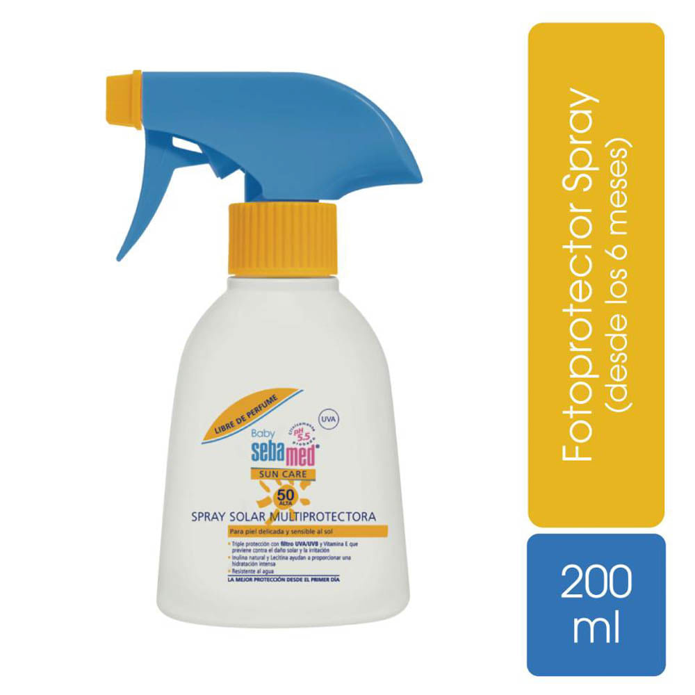 Protector Solar Sebamed Baby Spray SPF 50 Frasco 200 ML Real Plaza