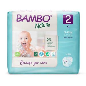 Pañales Bambo Nature Pequeños Talla S - Bolsa 30 UN
