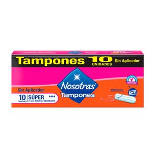 Tampones Nosotras Súper Sin Aplicador - Caja 10 UN