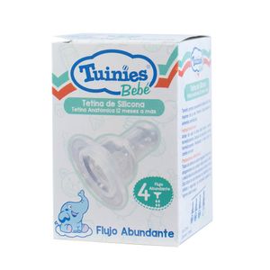Tetina Anatómica de Silicona Tuinies Flujo Abundante #4 A partir del año - Caja 1 UN