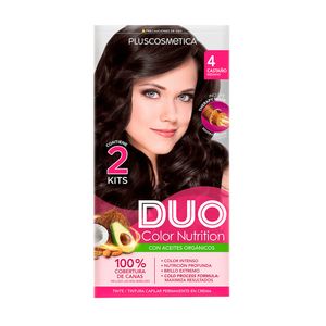 Tinte para Cabello Duo Color Nutrition Castaño Mediano #04 - Caja 2 UN