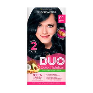 Tinte para Cabello Duo Color Nutrition Negro Azul #01 - Caja 2 UN