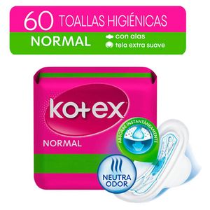 Toallas Higiénicas Kotex Normal - Bolsa 60 UN
