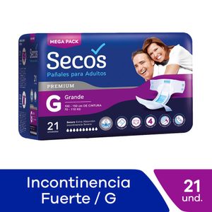 Pañales para Adultos Secos Premium Talla G - Bolsa 21 UN