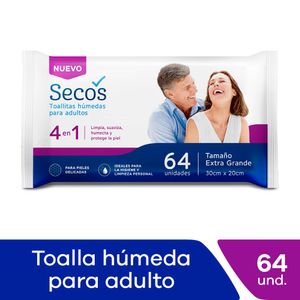 Toallas Húmedas para Adultos Secos - Bolsa 64 UN