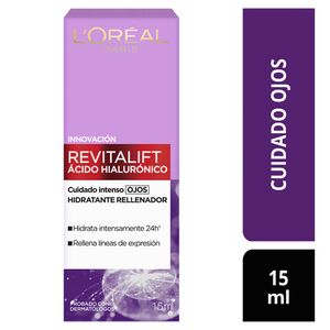 Crema Contorno de Ojos Revitalift L'Oréal Paris Skin Care Ácido Hialurónico - Tubo 15 ML