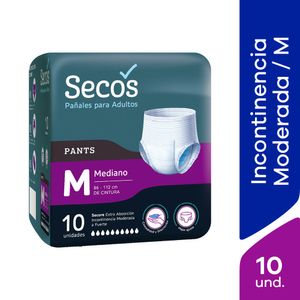 Pañales para Adultos Secos Pants Talla M - Bolsa 10 UN