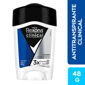 Antitranspirante en Barra Rexona Clinical Clean para Hombre - Frasco 48 G