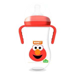 Biberón Boca Ancha Ninet Sésamo Elmo Rojo - Frasco 12 OZ