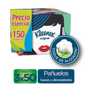 Pañuelos Faciales Kleenex Original - Pack 150 UN