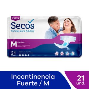 Pañales para Adultos Secos Active Talla M - Bolsa 21 UN