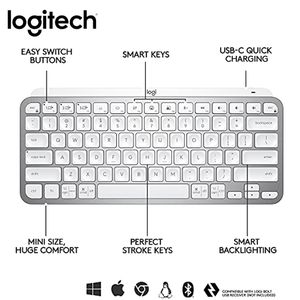 Teclado Logitech Mx Keys Mini Multi-device Bt Iluminado Grey