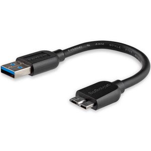 Cable Startech Adaptador Micro USB-B 15cm Disco Externo - USB3AUB15CMS
