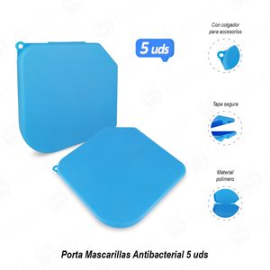 Porta Mascarillas Antibacterial 5uds
