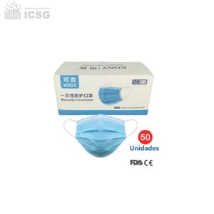 Mascarilla Quirurgica 3 Pliegues Caja 50 Unidades - Kogy