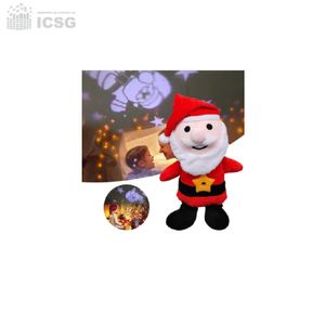 Papa Noel de Peluche con Proyector de Luz Música + Regalo