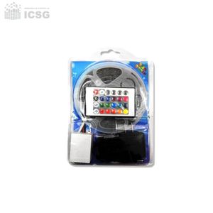 Kit Tira Cinta Led RGB 2835 Control Remoto y Fuente Adaptador