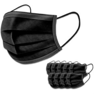 Mascarilla Quirurgica Negra 3 Pliegues 500 Un - 10 Cajas