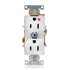 Toma doble empotrar tierra aislada 15A 125V BL