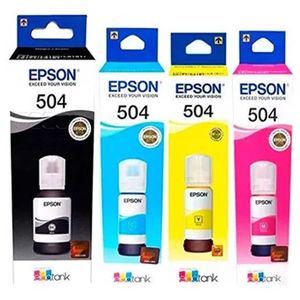 Tinta 504  Kit 4 Colores Epson T504 Cyan Magenta Yellow Black