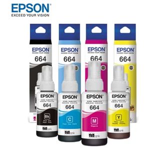 Kit 4 Tintas Epson 664 – Black, Yellow, Cyan y Magenta