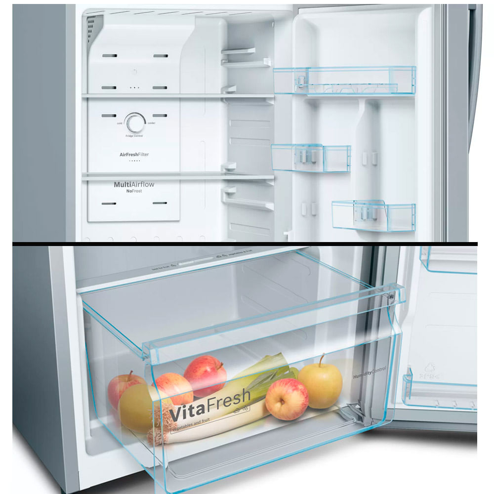 Refrigeradora Bosch KDD30NL201 No Frost 318L Inoxlook