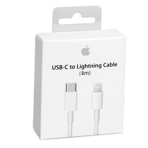 Cable Compatible con Apple USB Tipo C Lightning Conector 2 Metros Blanco