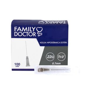 Aguja hipodérmica estéril 22G 1 1/2 x 0.7 mm