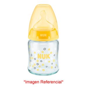 Biberón Firts Choice Nuk de Vidrio Niña de 0 - 6 Meses 120 ML - Frasco 1 UN