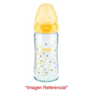 Biberón Firts Choice Nuk de Vidrio Niña de 0 - 6 Meses 240 ML - Frasco 1 UN