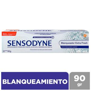 Crema Dental Sensodyne Blanqueador Extra Fresh Dientes Sensibles - Tubo 90 G