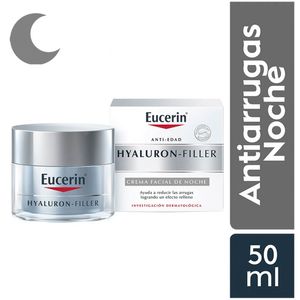 Crema Facial de Noche Antiarrugas Eucerin Hyaluron-Filler - Pote 50 ML