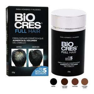 Fibra Capilar Biocres Full Hair Color Negro - Frasco 22 G